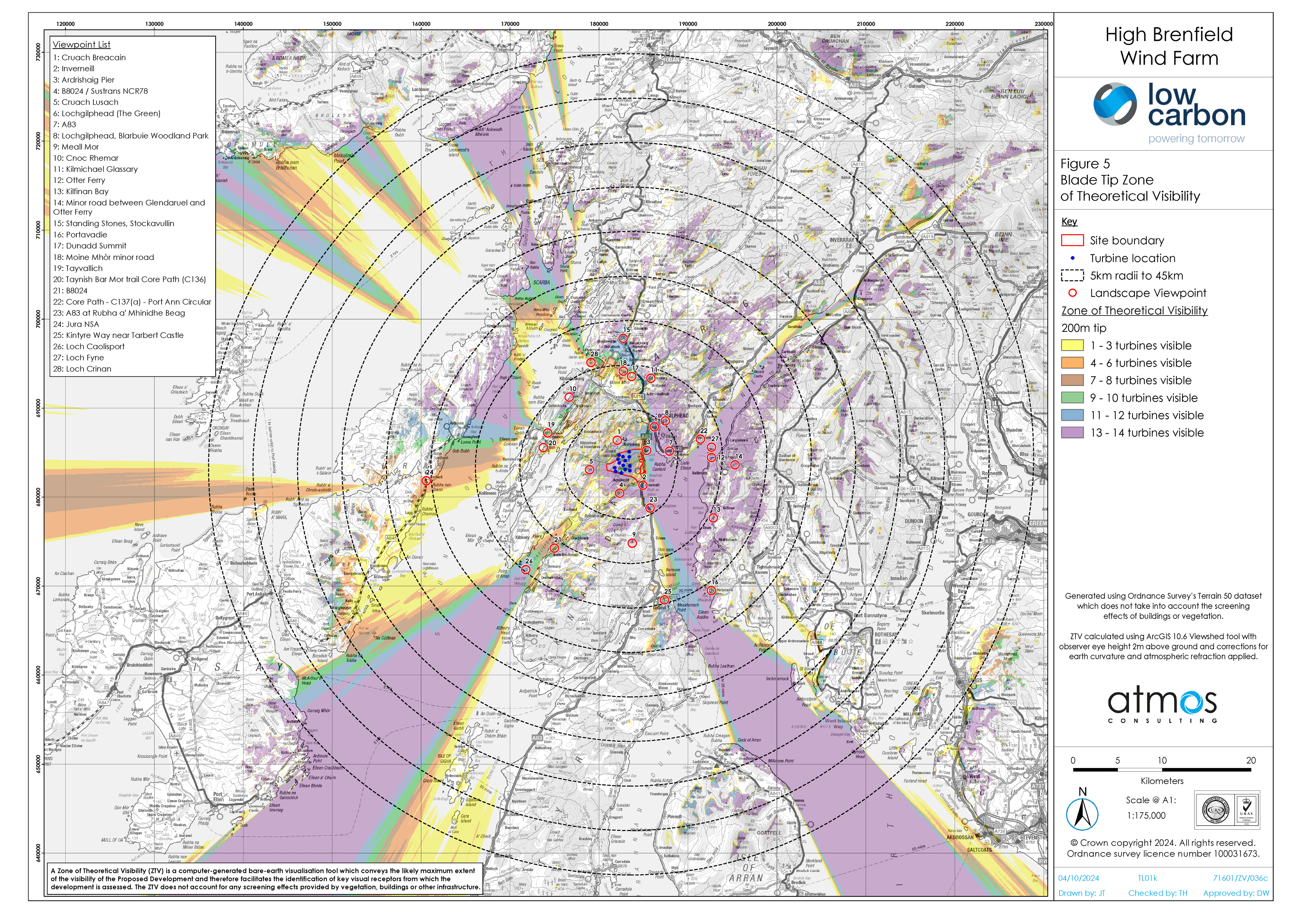 Zone of Theoretical Visibility (ZTV) - Blade Tip